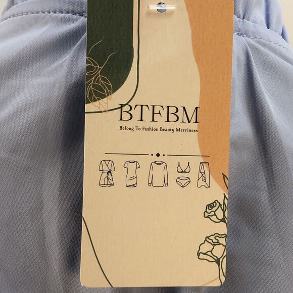 Baby Blue boho peasant long sleeve dress - Picture 10 of 16